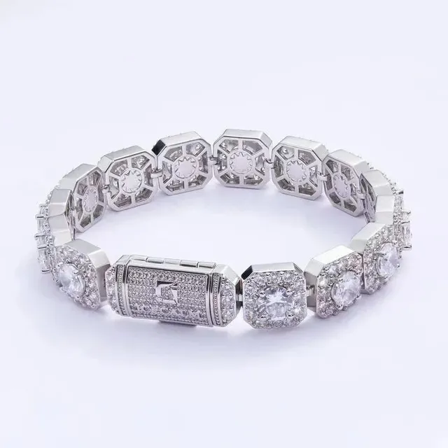 Chrome Hearts Curb Link Bracelet Ice Out