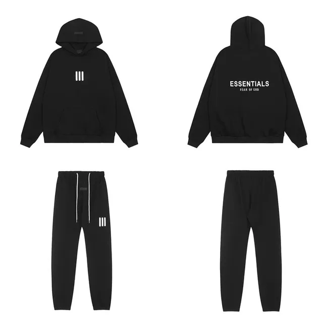 Fear of God Essentials Hoodie and Joggers Set Triple Bar