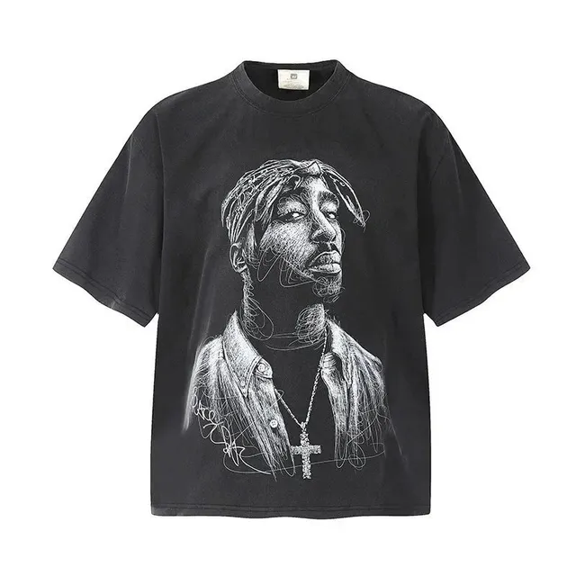 2pac素描人像