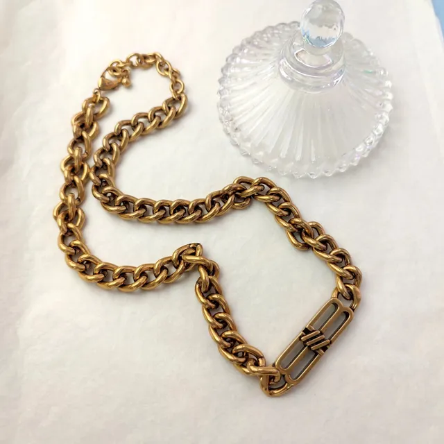 Chrome Hearts Chain Necklace Heavy Link with Paperclip Clasp