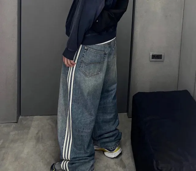 B家三条杠洗水蓝色s28. 30m.  32L. xL34