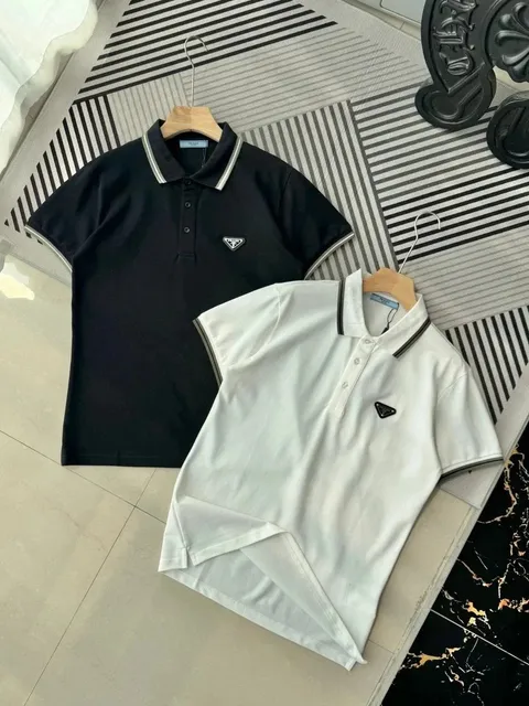 Prada Polo Shirt Contrast Trim
