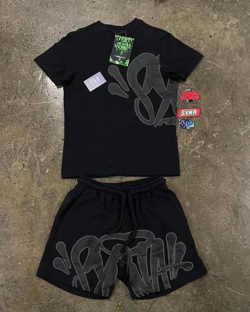 Syna World Graffiti Logo Set Black with Grey Outline
