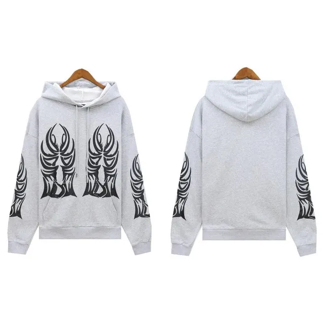 Hooded Sweatshirt Tribal Print