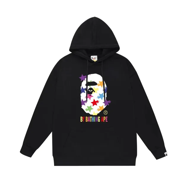 BAPE Shark Hoodie Rainbow Stars