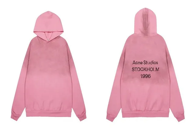 Acne Studios Hooded Sweatshirt Stockholm 1996 Print