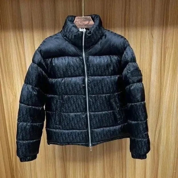 Dior Puffer Jacket Oblique Logo Print