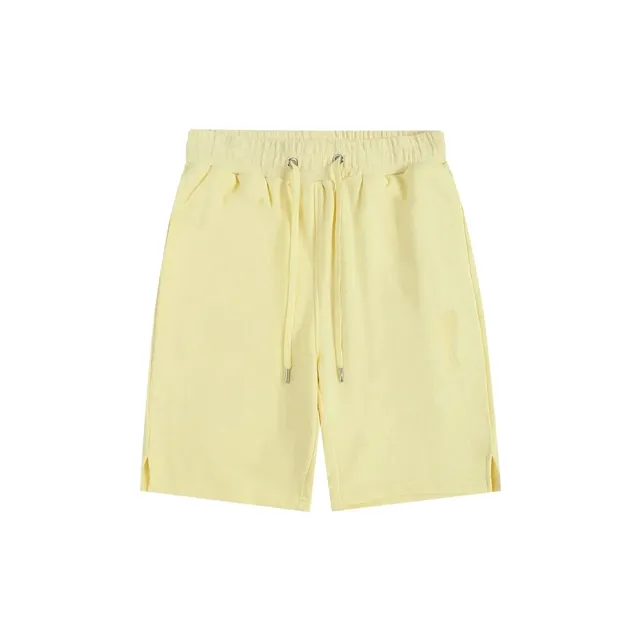 Maison Margiela Logo-Embroidered Shorts Pale Yellow