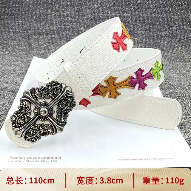 Chrome Hearts Cross Belt Multicolor Cross Appliqué