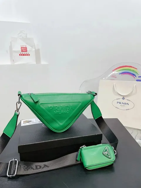 Prada Triangle Belt Bag Vibrant Green
