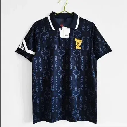 Scotland National Team England 1990 World Cup Away Shirt Geometric Print