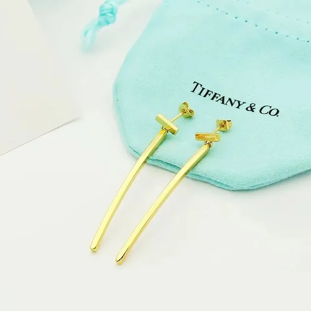 Tiffany & Co. T Square Earrings Gold