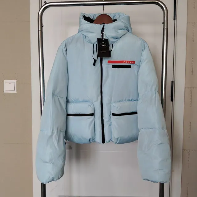 Prada Puffer Jacket Logo Tape