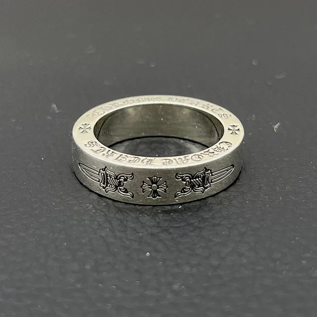 Chrome Hearts Cross Dagger Ring Silver