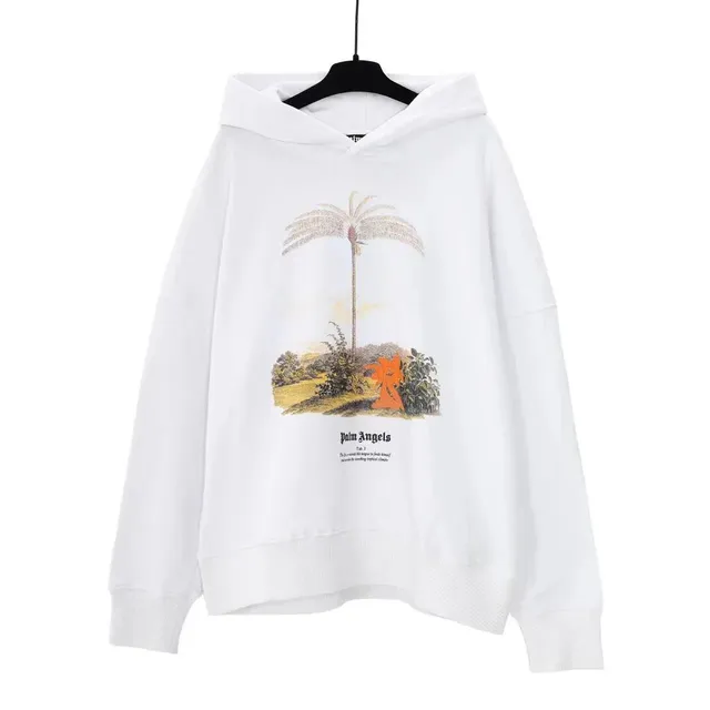 Palm Angels Hoodie Palm Tree Print