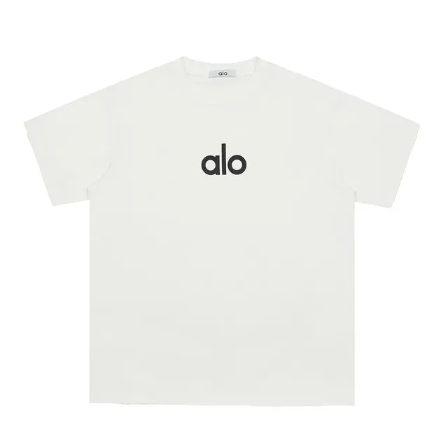 Alo Yoga Logo Tee Black Logo