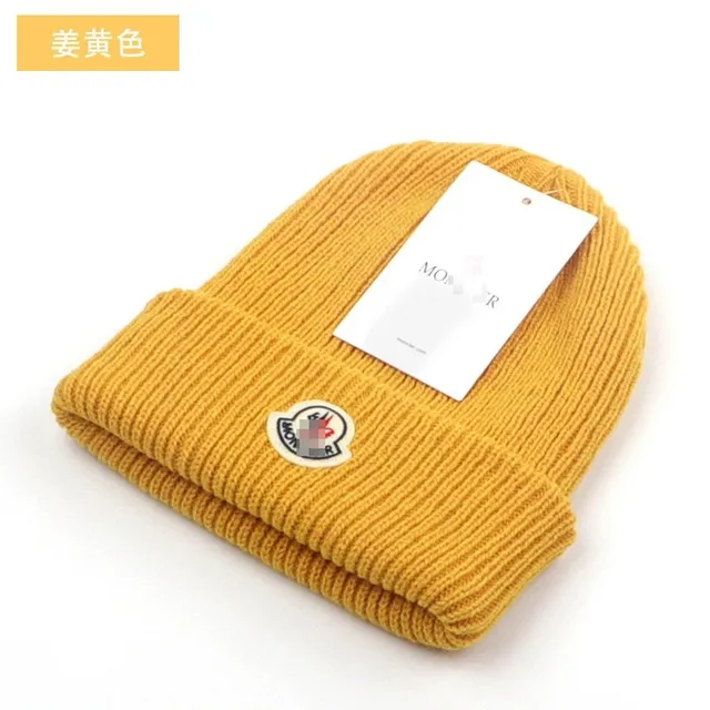 Moncler Beanie Ribbed Knit with Logo Patch