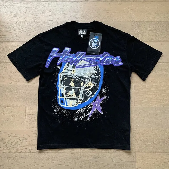 Hellstar Football Helmet Tee Galaxy Print