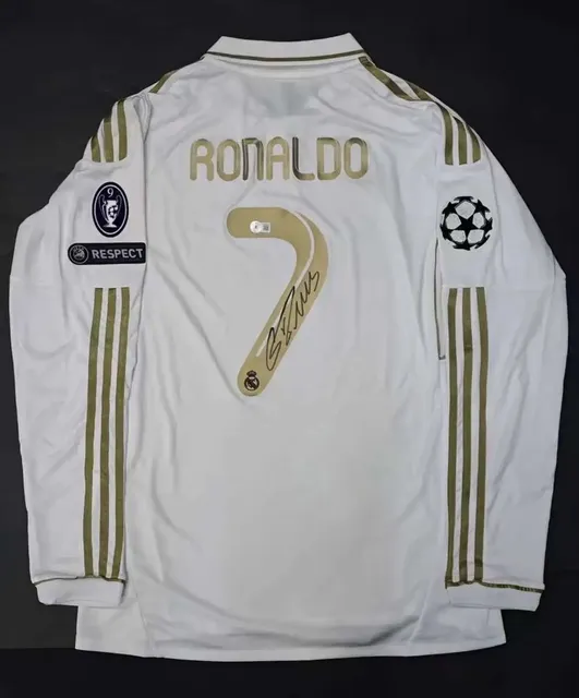 Adidas Real Madrid Home Jersey Ronaldo #7 Gold Edition