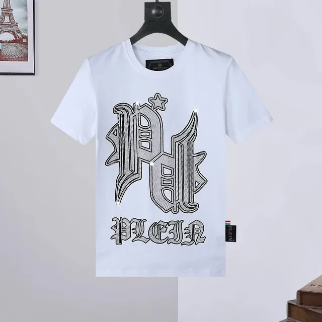 Philipp Plein Graphic T-Shirt Crystal Logo