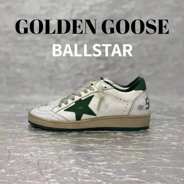 Golden Goose Ballstar White Green Star