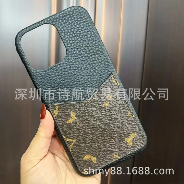 Louis Vuitton Phone Case with Cardholder Monogram Gold Print