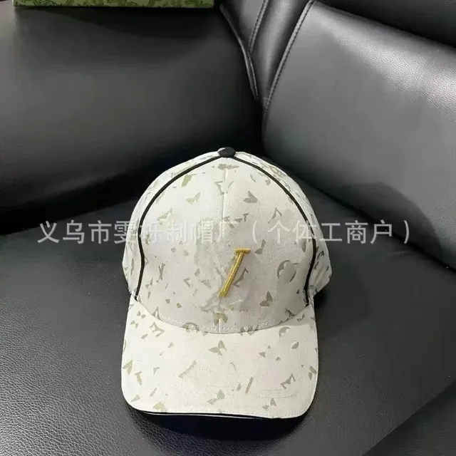 Louis Vuitton Baseball Cap Monogram Print with Gold Logo