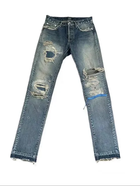 Levi's 501 Distressed Jeans Heavy Ripped