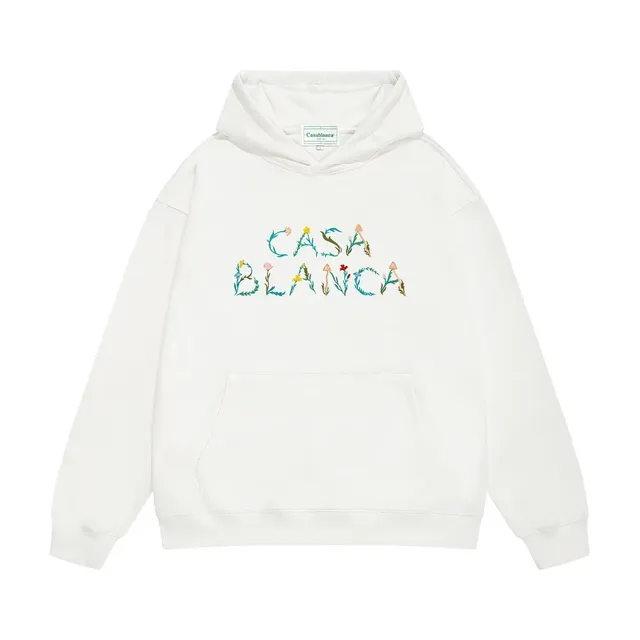Casablanca Hoodie Floral Embroidered Logo