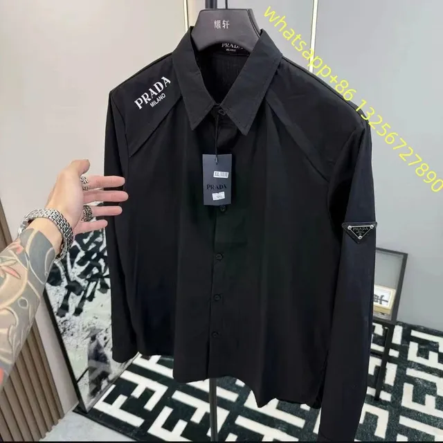 Prada Logo-Embellished Shirt Shoulder and Sleeve Patch