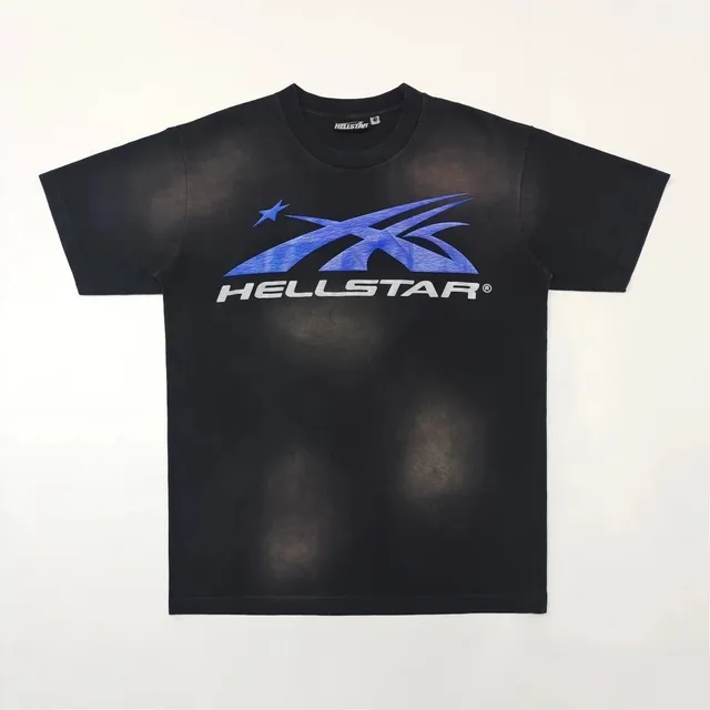 Hellstar Graphic Tee Blue Logo Wash