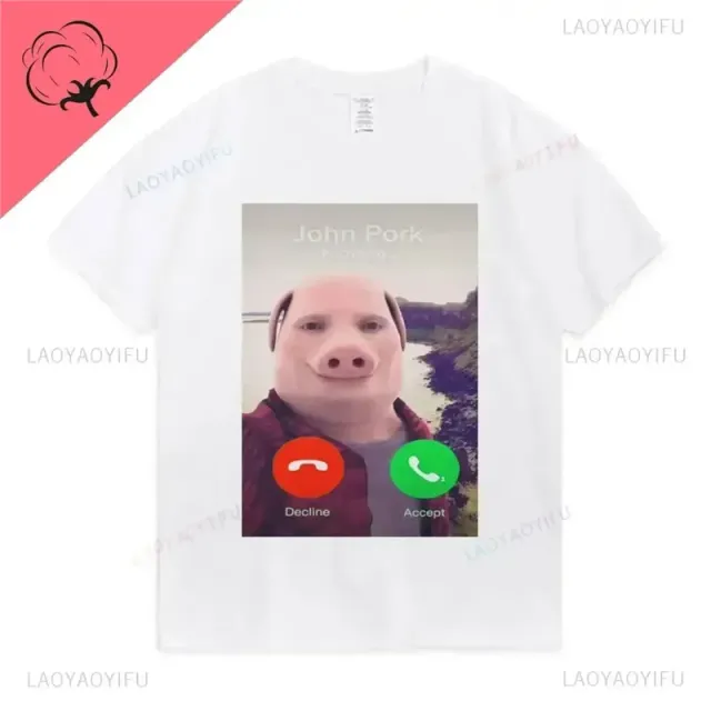 Graphic T-Shirt John Pork Incoming Call