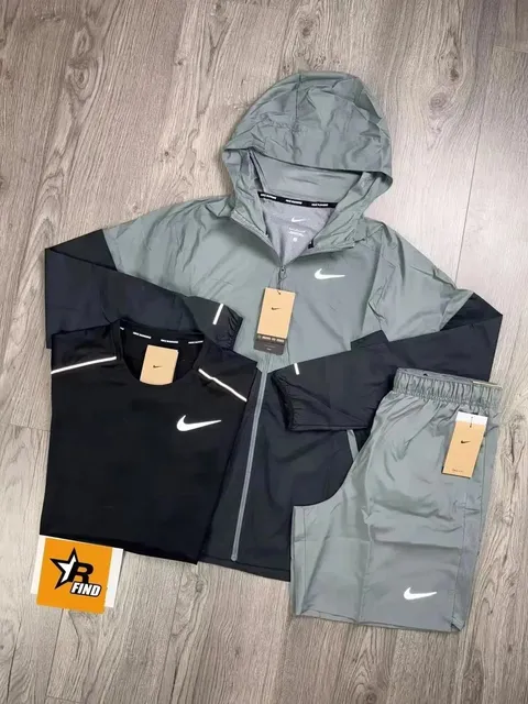 Nike Windrunner Jacket & Shorts Set Reflective Trim