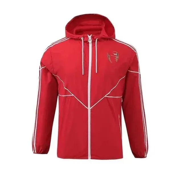 Adidas Windbreaker Jacket Red with White Stripes
