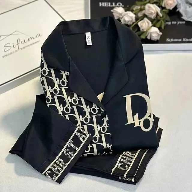 Satin Logo Set Oblique Dior Print