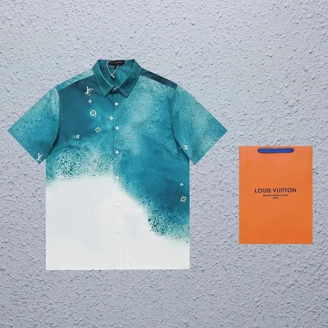 Louis Vuitton Short-Sleeve Shirt Gradient Print with Monogram