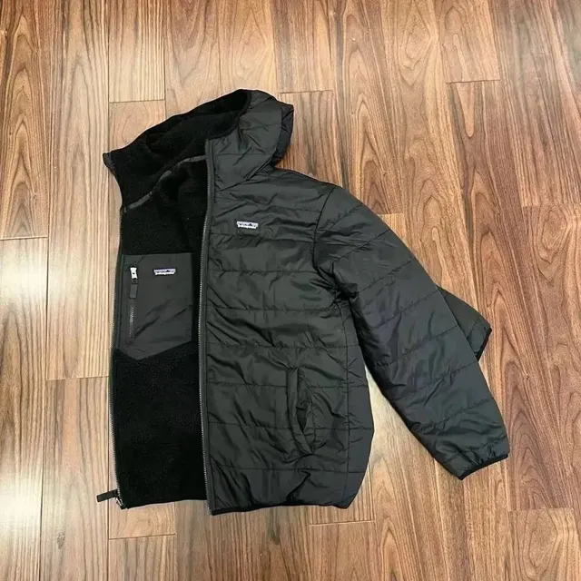 Patagonia Fleece-Lined Puffer Jacket Black