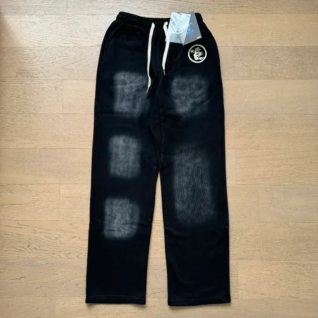 Hellstar Corduroy Sweatpants Washed Black