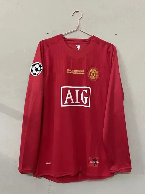 Adidas Manchester United 2008 Champions League Final Jersey AIG Sponsor