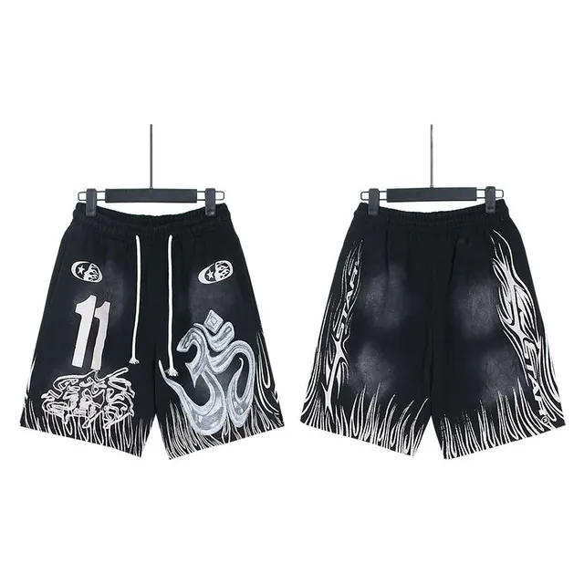 Om Symbol Print Shorts