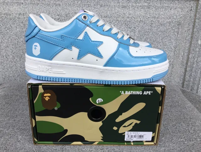 Bape Sta Sky Blue Patent