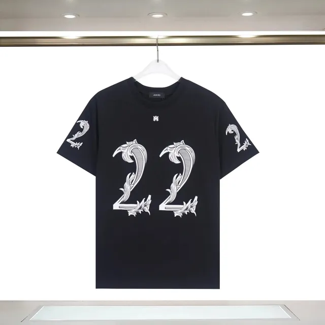 Amiri Graphic Tee Ornate '22' Print