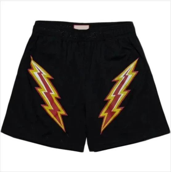 Eric Emanuel Lightning Bolt Shorts Embroidered Lightning