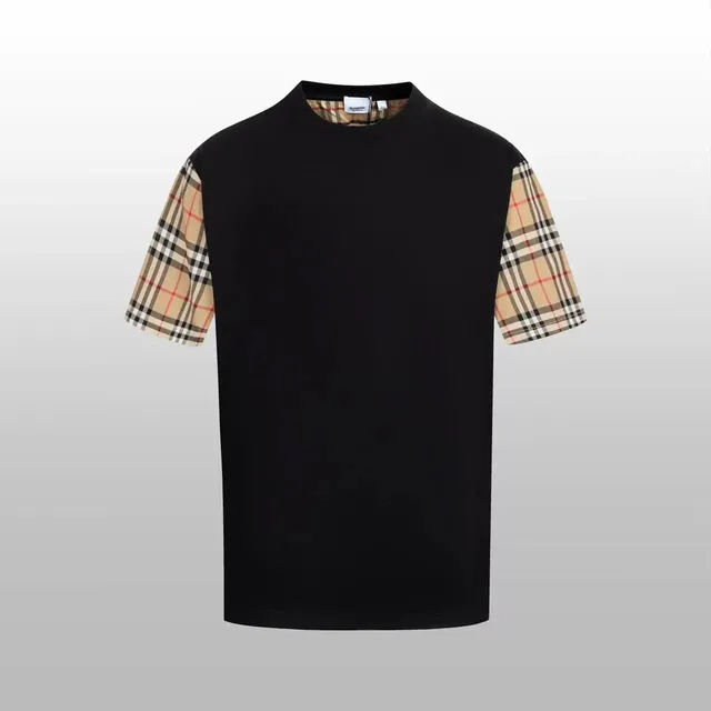 Burberry Check Sleeve T-Shirt Vintage Check Contrast Sleeves