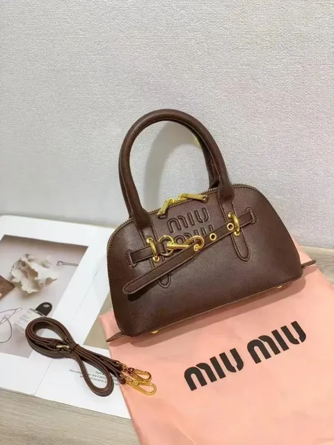 Miu Miu Cassette Mini Brown Leather