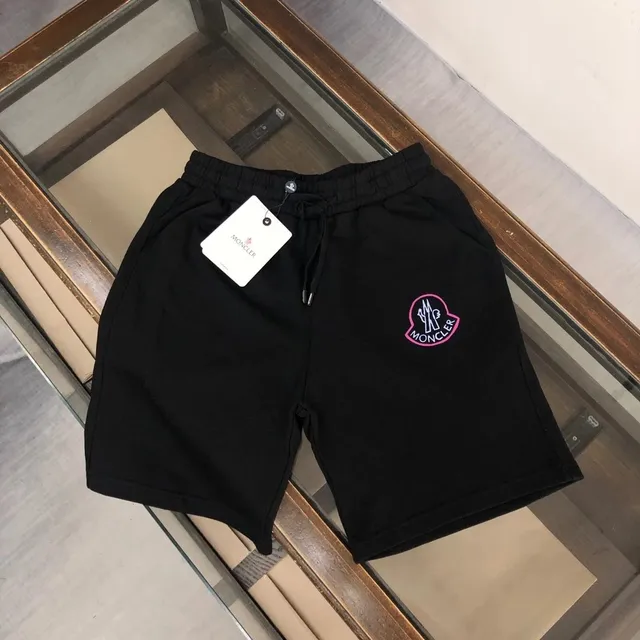 Moncler Logo-Embroidered Shorts Pink Logo