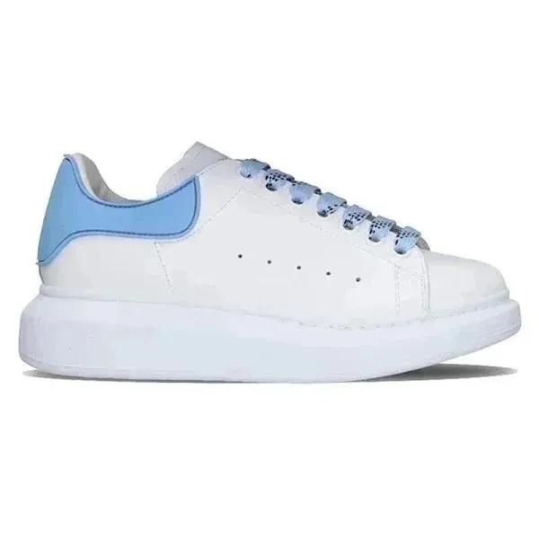 Alexander McQueen Oversized Sneaker White with Light Blue Accents