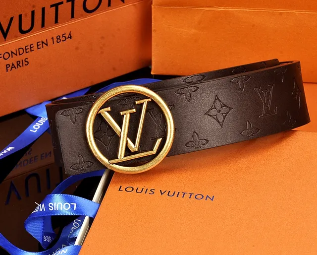 Louis Vuitton Monogram Empreinte Belt Gold Buckle