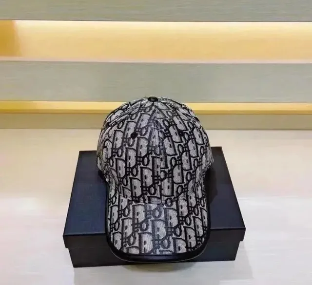 Dior Baseball Cap Oblique Logo Print
