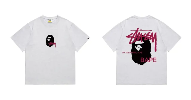 Stüssy Graphic T-Shirt Stussy x BAPE Collaboration
